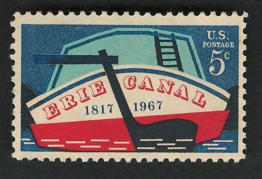 USA 1967 Erie Canal: Stern of Boat (MNH). Scott #1325