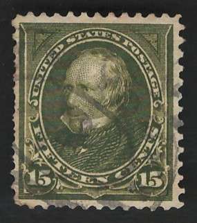 USA-Scott 1897/1903 #284 15c Olive Green. Price R44 (cv R253)