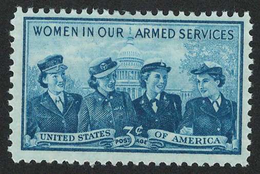 USA 1952 Women of the Marine Corps, Army, Navy and Air Force. Scott #1013 (MOGH)