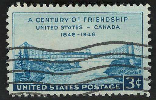 USA 1948 Niagara Railway Suspension Bridge Scott #961.