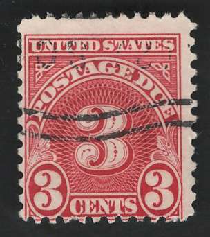 USA Scott 1931 Post Due (#J82) P11x10½  3c Scarlet. Price R9