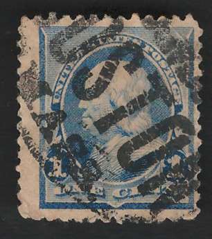 USA 1890/93 Scott #219 1c Deep Blue. Price R9