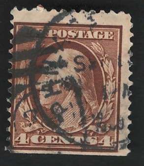 USA-Scott 1908/09 P12 #334 4c Dark Brown. Price R13
