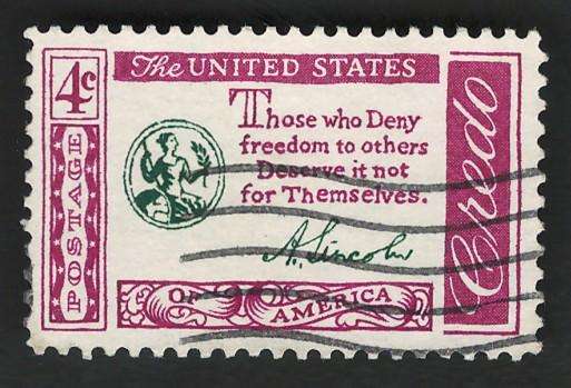USA 1960-61 American Credo: Abraham Lincoln Quotation. Scott #1143