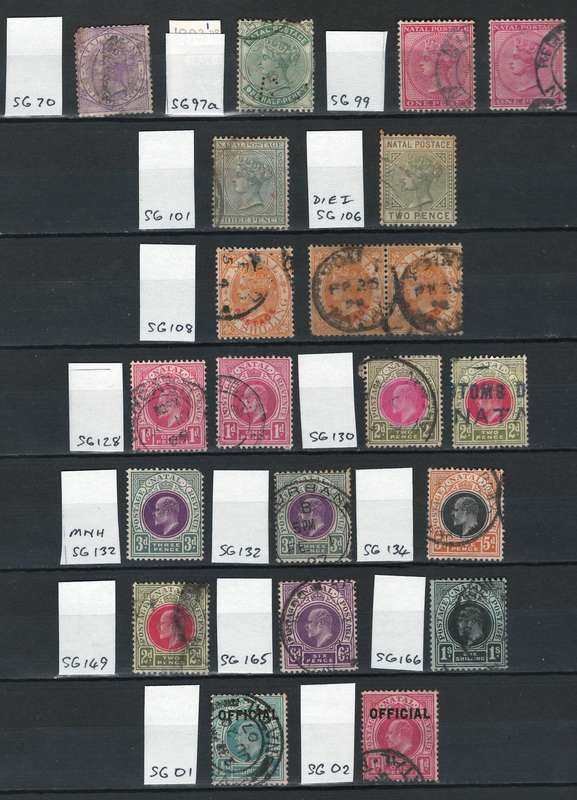 Natal General Issues & Postage Due (see SG # in detail below). Price R125 (cv £26.80 R652)