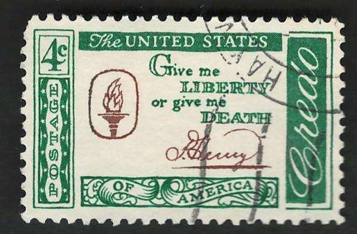 USA 1960-61 American Credo: Patrick Henry Quotation. Scott #1144
