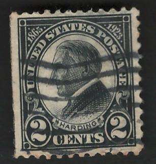USA-1923  Harding Memorial Scott P11 #610 2c Black. Price R6