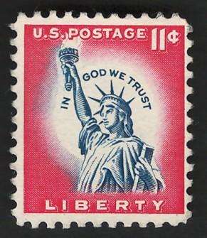 USA 1954-68 Liberty Issue: Statue of Liberty. Scott #1044A (Unused). Price R6