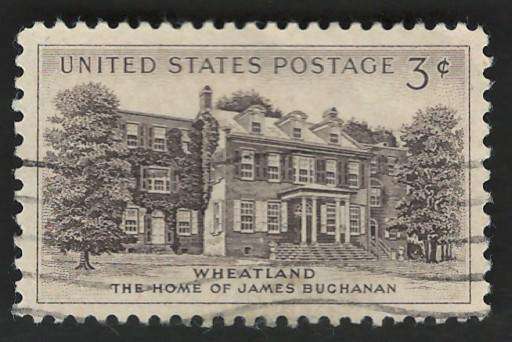 USA 1956 President Buchanans Home Wheatland, Lancaster. Scott #1081