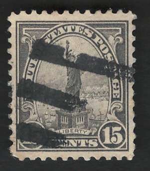 USA 1922/25  (P11) Scott #566 15c Light Gray. Price R11