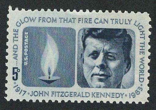 USA 1964 Pres. John F. Kennedy and Eternal Flame (MNH). Scott #1246