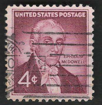 USA 1959 First Successful Ovarian Operation: Dr. Ephraim McDowell. Scott #1138