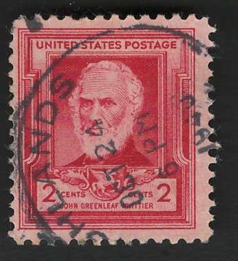 USA 1940 John Greenleaf Whittier (American Poets) Scott #865 2c