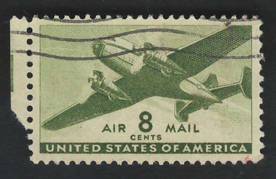 USA Scott Air Post 1941-44  #C26 8c Olive Green. Price R2