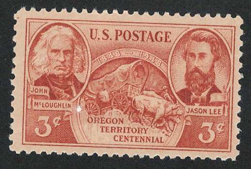 USA 1948 John McLoughlin, Jason Lee & Wagon on Oregon Trail #964 (MOGH). Price R6