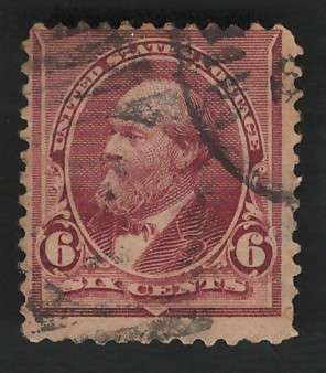USA-Scott #224 1890/93 6c Brown Red. Price R37 (cv R487)