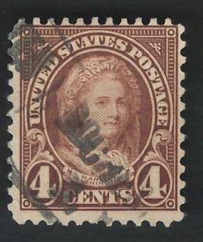 USA Scott 1926/34 (P11x10½) #636 4c Brown. Price R8