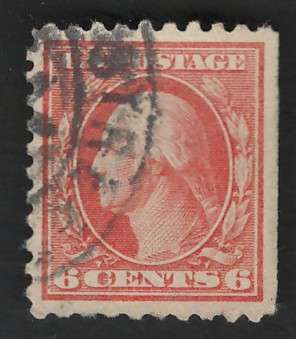 USA-Scott 1916/17  (P10) #468 6c Red Orange