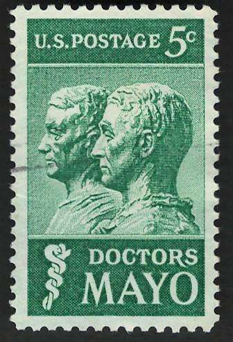 USA 1964 Drs William and Charles Mayo. Scott #1251
