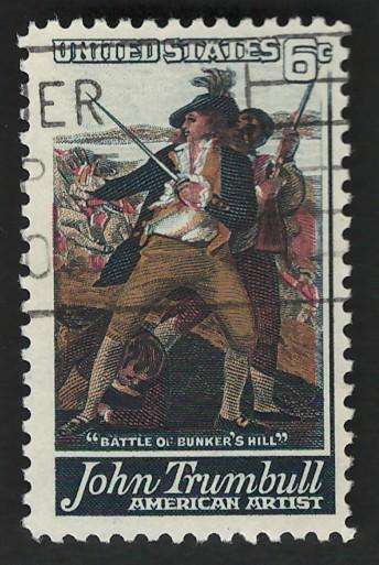 USA 1968 Painter John Trumbull: The Battle of Bunkers Hill. Scott #1361