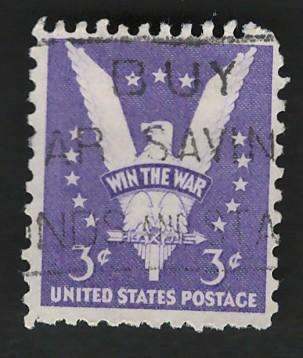 USA 1942 Win The War: American Eagle. Scott #905 3c Light Violet