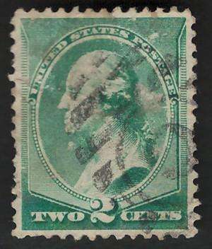 USA Scott 1887 #213 2c Bright Green