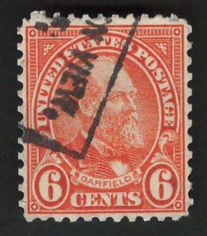 USA-Scott 1926/34 (P11x10½) #638 6c Red Orange