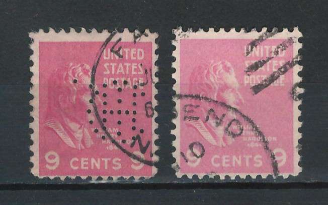 USA 1938 Pres. Iss. Scott #814 9c (Pink & Rose Pink).