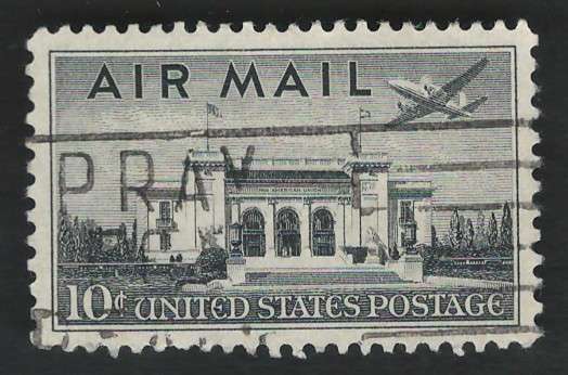 USA Scott Air Post Pan Am Building 1947 Pan Am Building  #C34 10c Gray Black