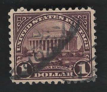 USA-1922/25  P11 Scott #571 $1 Violet Brown. Price R11