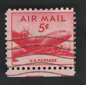 USA Scott Air Post 1947 Skymaster  #C33 5c Carmine