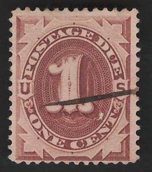 USA Scott 1879 Post Due (#J1) 1c Pale Brown. Price R50 (cv R273)