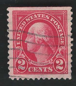 USA-1922/25  (P11) Scott #554 2c Light Carmine. Price R6