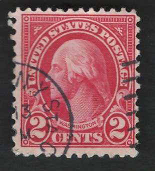 USA Scott 1926/34 (P11x10½) #634 2c Rose. Price R4