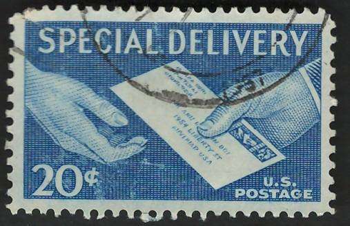 USA Scott Spec Del 1954 #E20 20c Deep Blue
