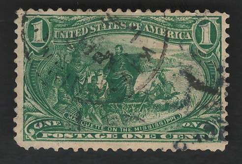 USA Scott 1898 Trans Miss #285 1c Dark Yelllow Green. Price R19 (cv R133)