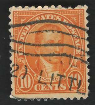 USA-Scott 1926/34 (P11x10½) #642 10c Orange. Price R5