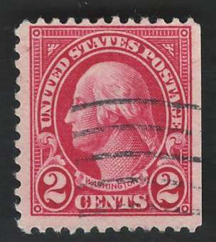 USA Scott 1926/34 (P11x10½) #634 2c Carmine. Price R4