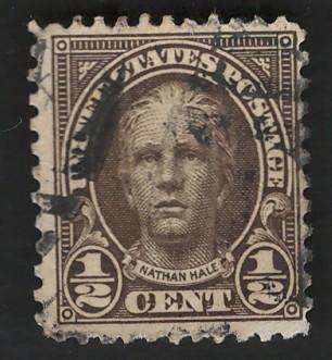USA 1929  Scott #653 ½c Olive Brown. Price R5
