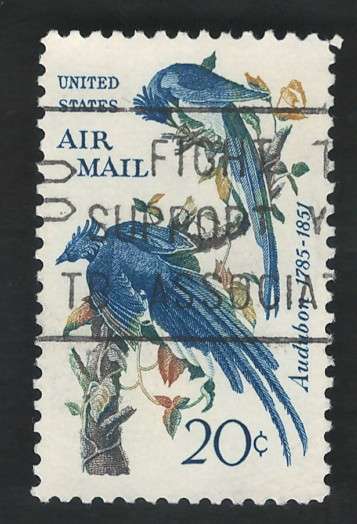 USA Scott Air Post 1967 Columbia Jays. #C71 20c . Price R8