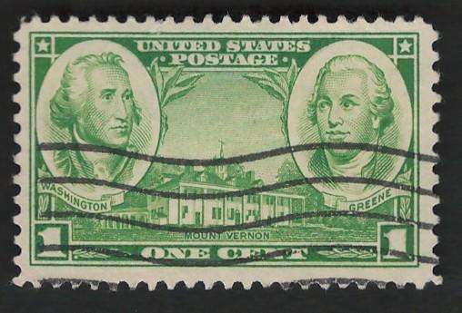 USA-ARMY Issue 1936/37 Scott #785 Mount Vernon. Price R4