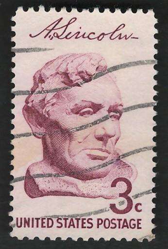 USA 1958 Lincoln, by Gutzon Borglum. Scott #1114
