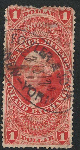 USA Scott Revenue-General 1862/71 #R69c $1 Inland Exch