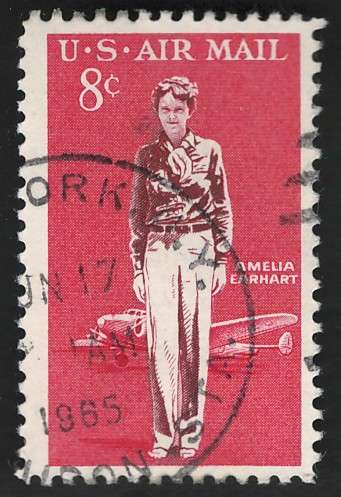 USA Scott Air Post 1963 Amelia Earhart. #C69 8c . Price R8