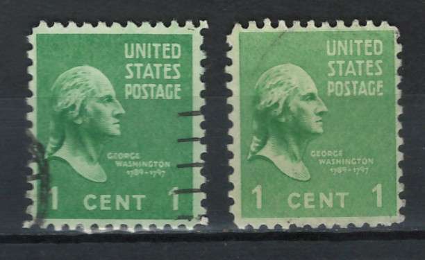 USA 1938 Pres. Issue Scott #804 1c (Green & Light Green).