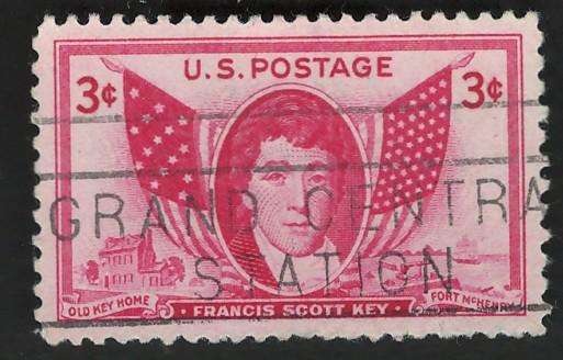 USA 1948 Key and American Flags of 1814 and 1948 Scott #962