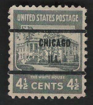 USA 1938 Pres. Issue Scott #809 1½c (Chicago pre-cancel).