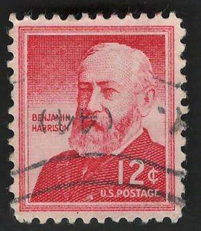 USA 1954-68 Liberty Issue: Benjamin Harrison. Scott #1045. Price R4