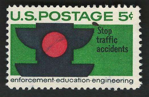 USA 1965 Traffic Safety: Traffic Signal. Scott #1272