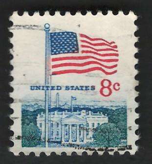 USA 1968 Flag and White House. Scott #1338F